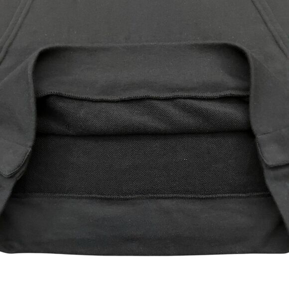 Fabletics Hooded Vest Womens Small Black Terrycloth 1/2 Zip Side Snap Athletic - Picture 6 of 11